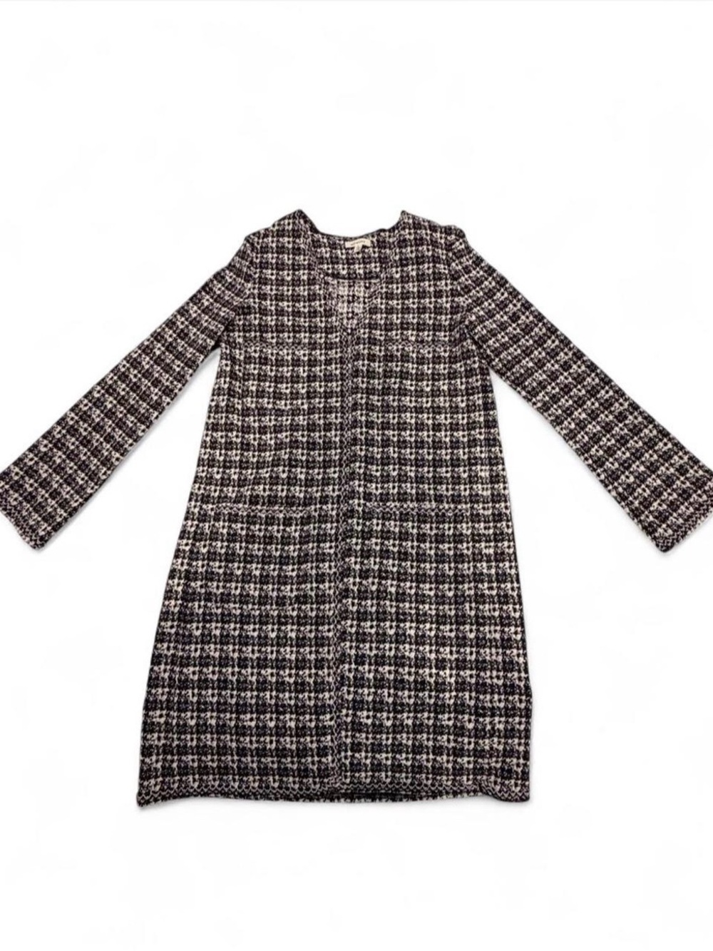 Black & White Houndstooth Coat Dress with pockets & matching pencil skirt set